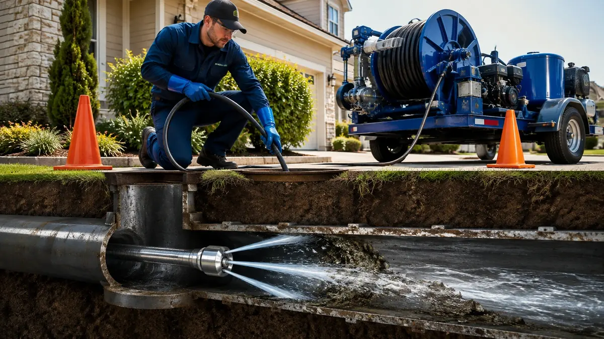 Main Sewer Line Hydro Jet Cleaning in Pittsburg
