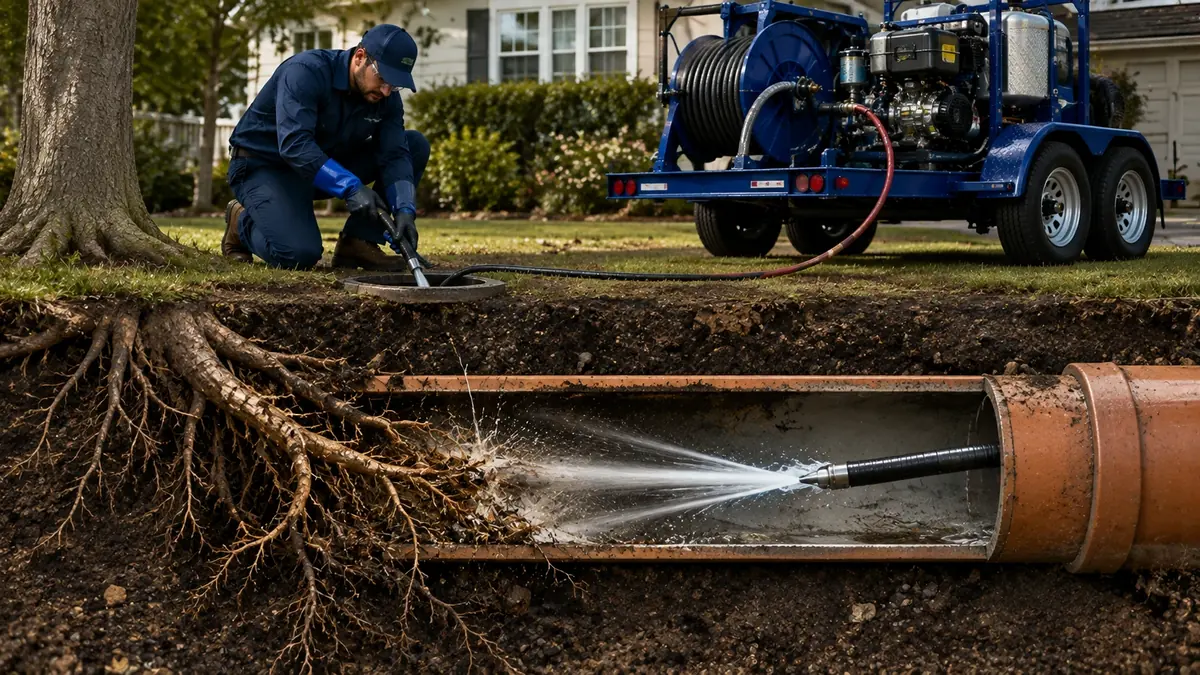 Tree Root Removal with Hydro Jetting in Pittsburg